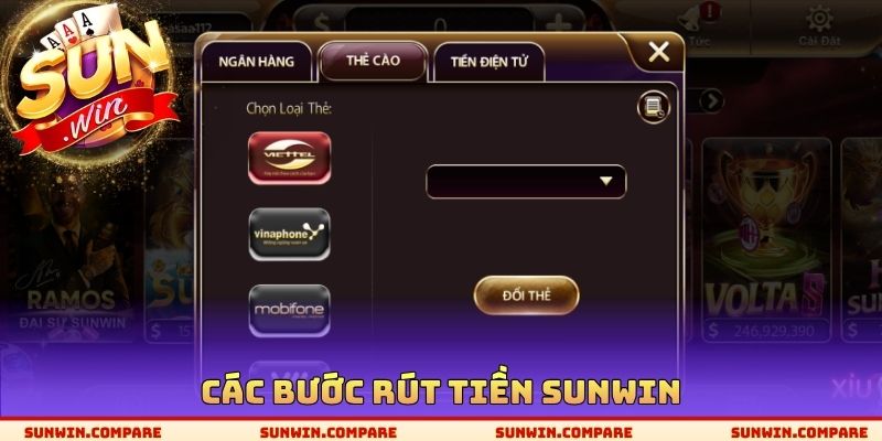 Rút Tiền SUNWIN - Lựa Chọn Phương Thức Thanh Toán Tối Ưu 2 Các bước rút tiền SUNWIN