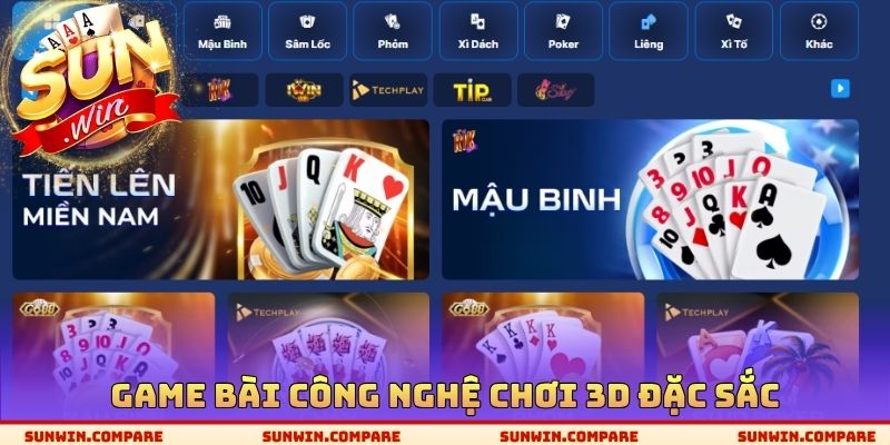 Giới Thiệu SUNWIN - Cổng Game Đổi Thưởng Uy Tín Nổi Bật 2 Game bài công nghệ chơi 3D đặc sắc